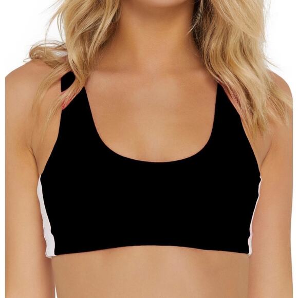 Spiritual Gangster Shakti Side Stripe Black Silver Sports Bra Size M - Picture 3 of 8